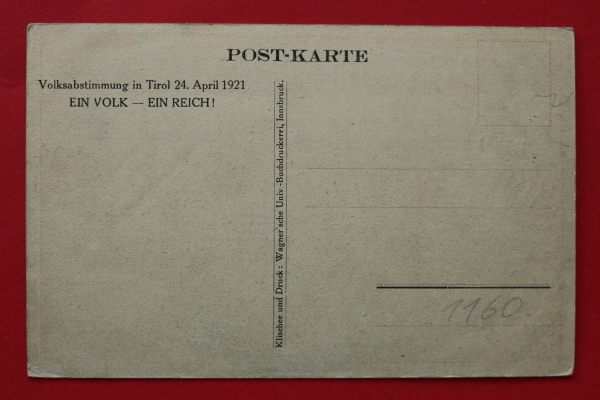 Postcard PC Tirol / 1921